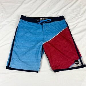 O’neill Mens Multicolor Swin Board Shorts Size 34